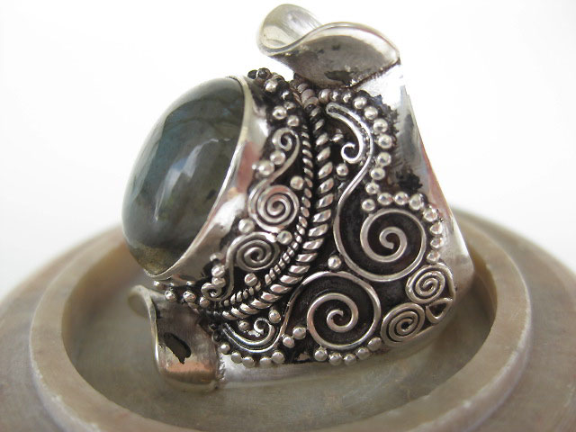 gemstone sterling silver rings from Nepal