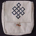 HEMP Bags and Hemp purse handbags embroidered with the Buddhist symbol the Tibetan Knot of Eternity
