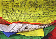 Paper Tibetan prayer flags